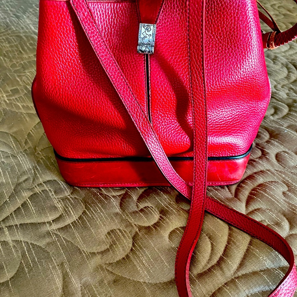 Vintage Brighton leather bucket bag